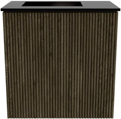 JOYA 40cm toiletmeubel kleur Shadow. Wastafel FAYE positie Links 1 kraangat kleur Urban