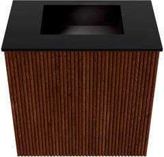 JOYA 40cm toiletmeubel kleur Ruby. Wastafel FAYE positie Midden Zonder kraangat kleur Urban