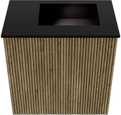 JOYA 40cm toiletmeubel kleur Dusk. Wastafel FAYE positie Rechts Zonder kraangat kleur Urban