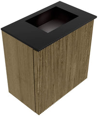 JOYA 40cm toiletmeubel kleur Dusk. Wastafel FAYE positie Rechts Zonder kraangat kleur Urban