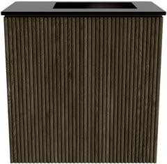 JOYA 40cm toiletmeubel kleur Shadow. Wastafel FAYE positie Rechts Zonder kraangat kleur Urban.