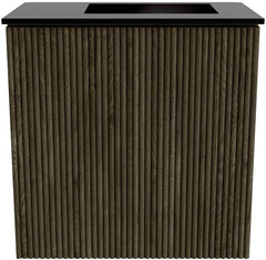 JOYA 40cm toiletmeubel kleur Shadow. Wastafel FAYE positie Rechts 1 kraangat kleur Urban.