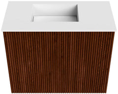 JOYA 50cm Ruby vanity unit. FAYE washbasin, left-hand position, single tap hole, Talc.