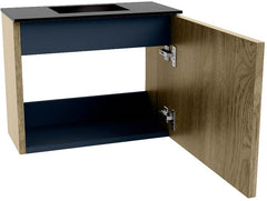 JOYA 50cm toiletmeubel kleur Dusk. Wastafel FAYE positie Midden Zonder kraangat kleur Urban.