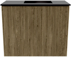 JOYA 50cm toiletmeubel kleur Dusk. Wastafel FAYE positie Rechts 1 kraangat kleur Urban.