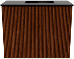 JOYA 50cm toiletmeubel kleur Ruby. Wastafel FAYE positie Rechts 1 kraangat kleur Urban.