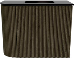 JOYA 51,6cm toiletmeubel ronding links kleur Shadow. Wastafel FAYE positie Rechts Zonder kraangat kleur Urban.