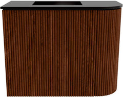 JOYA 51,6cm toiletmeubel ronding rechts kleur Ruby. Wastafel FAYE positie Links 1 kraangat kleur Urban.