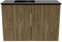 JOYA 60cm toiletmeubel kleur Dusk. Wastafel FAYE positie Links 1 kraangat kleur Urban.