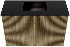 JOYA 60cm toiletmeubel kleur Dusk. Wastafel FAYE positie Midden Zonder kraangat kleur Urban.