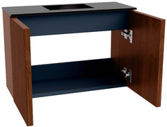 JOYA 60cm toiletmeubel kleur Ruby. Wastafel FAYE positie Midden Zonder kraangat kleur Urban.