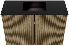 JOYA 60cm toiletmeubel kleur Dusk. Wastafel FAYE positie Midden 1 kraangat kleur Urban.