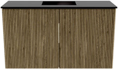 JOYA 70cm toiletmeubel kleur Dusk. Wastafel FAYE positie Midden Zonder kraangat kleur Urban.