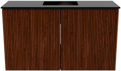 JOYA 70cm toiletmeubel kleur Ruby. Wastafel FAYE positie Midden Zonder kraangat kleur Urban.