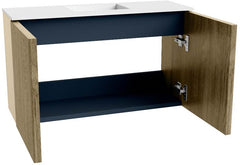 JOYA 70cm toiletmeubel kleur Dusk. Wastafel FAYE positie Midden 1 kraangat kleur Talc.