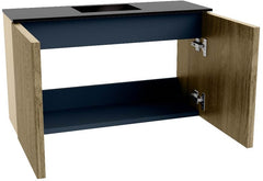 JOYA 70cm toiletmeubel kleur Dusk. Wastafel FAYE positie Midden 1 kraangat kleur Urban.