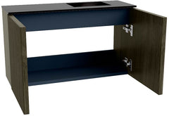 JOYA 70cm toiletmeubel kleur Shadow. Wastafel FAYE positie Rechts Zonder kraangat kleur Urban.