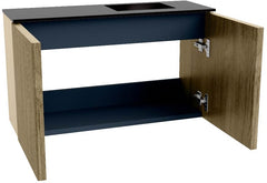 JOYA 70cm toiletmeubel kleur Dusk. Wastafel FAYE positie Rechts 1 kraangat kleur Urban.