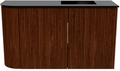 JOYA 71,6cm toiletmeubel ronding links kleur Ruby. Wastafel FAYE positie Rechts 1 kraangat kleur Urban.