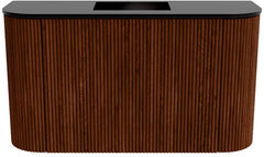 JOYA 73,2cm toiletmeubel ronding links + rechts kleur Ruby. Wastafel FAYE positie Midden Zonder kraangat kleur Urban.