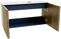 JOYA 80cm toiletmeubel kleur Dusk. Wastafel FAYE positie Midden 1 kraangat kleur Talc.