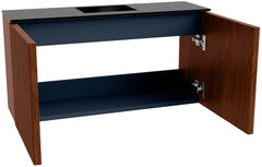 JOYA 80cm toiletmeubel kleur Ruby. Wastafel FAYE positie Midden 1 kraangat kleur Urban.