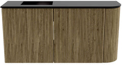 JOYA 81,6cm toiletmeubel ronding rechts kleur Dusk. Wastafel FAYE positie Links 1 kraangat kleur Urban.