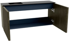 JOYA 90cm toiletmeubel kleur Shadow. Wastafel FAYE positie Links Zonder kraangat kleur Urban.