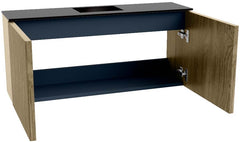 JOYA 90cm toiletmeubel kleur Dusk. Wastafel FAYE positie Midden Zonder kraangat kleur Urban.