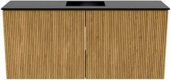 JOYA 90cm toiletmeubel kleur Oak. Wastafel FAYE positie Midden Zonder kraangat kleur Urban.