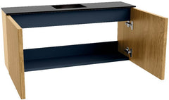 JOYA 90cm toiletmeubel kleur Oak. Wastafel FAYE positie Midden Zonder kraangat kleur Urban.