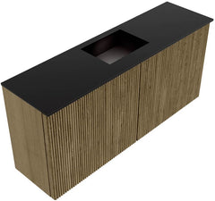 JOYA 90cm toiletmeubel kleur Dusk. Wastafel FAYE positie Midden 1 kraangat kleur Urban.