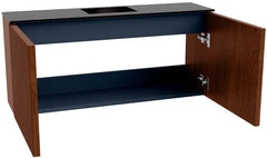 JOYA 90cm toiletmeubel kleur Ruby. Wastafel FAYE positie Midden 1 kraangat kleur Urban.