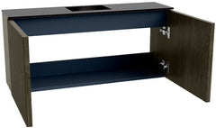 JOYA 90cm toiletmeubel kleur Shadow. Wastafel FAYE positie Midden 1 kraangat kleur Urban.