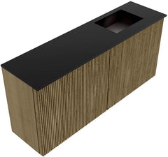 JOYA 90cm toiletmeubel kleur Dusk. Wastafel FAYE positie Rechts Zonder kraangat kleur Urban.