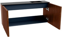 JOYA 90cm toiletmeubel kleur Ruby. Wastafel FAYE positie Rechts Zonder kraangat kleur Urban.