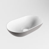 MONDIAZ POOLE solid surface opzetkom kleur Darkgrey | Talc. Afmeting 30x18x8cm