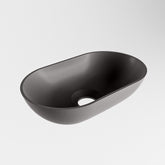 MONDIAZ POOLE solid surface opzetkom kleur Darkgrey | Darkgrey. Afmeting 30x18x8cm