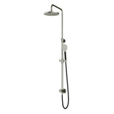 Hotbath Cobber M438 stortdoucheset, hoofddouche 20cm - doucheslang met ronde handdouche - Geborsteld Nikkel