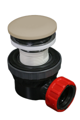 MONDIAZ Ruimte besparende click sifon 6,7cm hoog Solid surface rond Linen