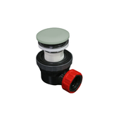 MONDIAZ Ruimte besparende click sifon 6,7cm hoog Solid surface rond Greey