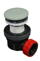 MONDIAZ Ruimte besparende click sifon 6,7cm hoog Solid surface rond Greey