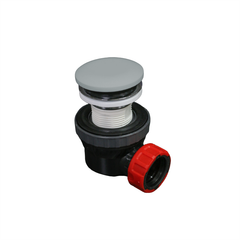 MONDIAZ Ruimte besparende click sifon 6,7cm hoog Solid surface rond Clay