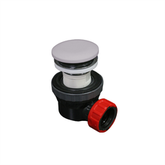 MONDIAZ Ruimte besparende click sifon 6,7cm hoog Solid surface rond Cale