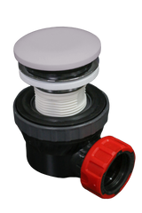 MONDIAZ Ruimte besparende click sifon 6,7cm hoog Solid surface rond Cale