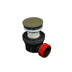 MONDIAZ Ruimte besparende click sifon 6,7cm hoog Solid surface rond Army