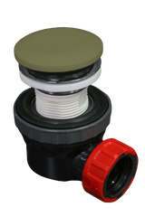 MONDIAZ Ruimte besparende click sifon 6,7cm hoog Solid surface rond Army