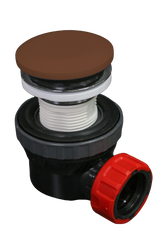 MONDIAZ Ruimte besparende click sifon 6,7cm hoog Solid surface rond Rust