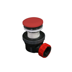 MONDIAZ Ruimte besparende click sifon 6,7cm hoog Solid surface rond Fire