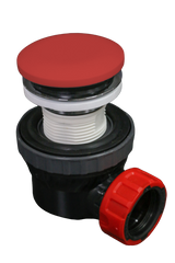 MONDIAZ Ruimte besparende click sifon 6,7cm hoog Solid surface rond Fire